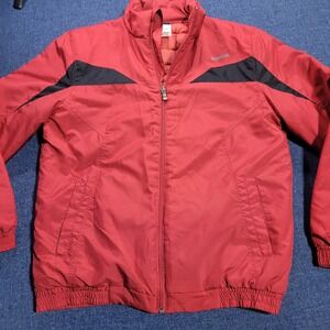 Vintage 1990s Reebok Red Black Track Jacket Full Zip Athletic Casual Men Size S